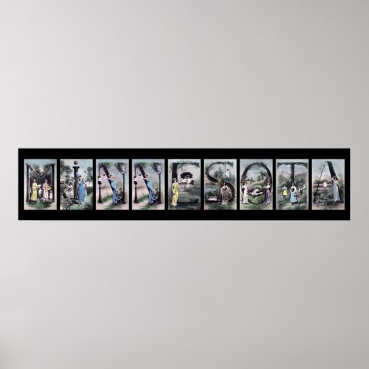 Poster LETTRE Alphabet MINNESOTA Nom Art (Devant)