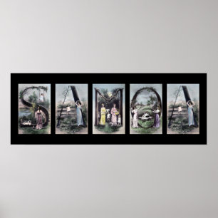 Poster LETTRE Alphabet SAMOA Nom Art