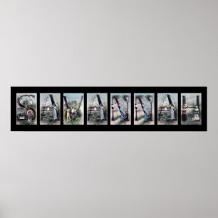 Poster LETTRE Alphabet SAVANNAH Nom Art