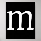 Poster Lettre amusante m Costumes d'Halloween (Devant)