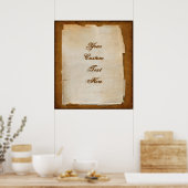 Poster Lettre antique Écrivez votre propre message person (Cuisine)