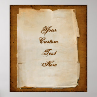 Poster Lettre antique Écrivez votre propre message person