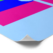 Poster LETTRE arc-en-ciel H (Coin)