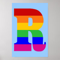 LETTRE arc-en-ciel R