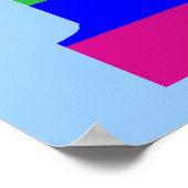 Poster LETTRE arc-en-ciel T (Coin)