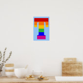 Poster LETTRE arc-en-ciel T (Cuisine)