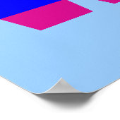 Poster Lettre arc-en-ciel W (Coin)