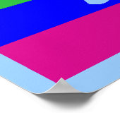 Poster LETTRE arc-en-ciel Z (Coin)