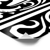 Poster Lettre B Monogramme médiéval Art Nouveau (Coin)