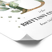 Poster Lettre B Nouveau bébé Monogramme Naissance Imprime (Coin)