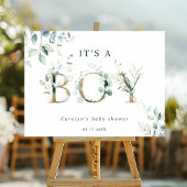 Poster LETTRE BOtanique D'OR Eucalyptus Baby shower