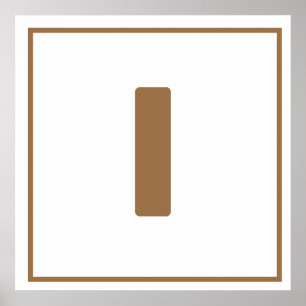 Poster Lettre Brown I