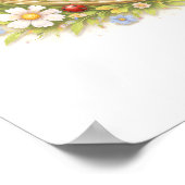 Poster Lettre C Monogramme Poussin de printemps doré bébé (Coin)