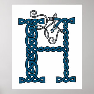 Poster Lettre celtique H