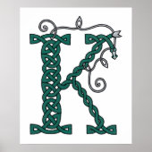 Poster LETTRE celtique K (Devant)
