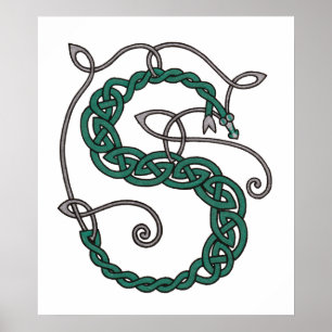 Poster LETTRE celtique S