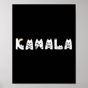 Poster LETTRE CHAT MAIN Alphabet Chat Lady Support Harri