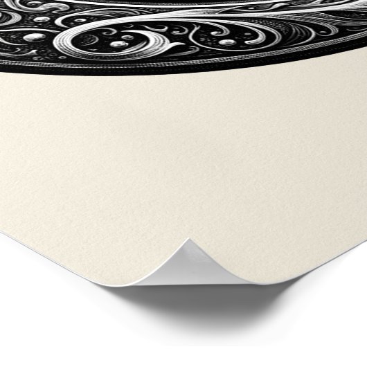 POSTER LETTRE CHATON NOIR CHATON CHATON CHATON CHATON CHA (Coin)