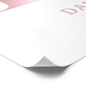 Poster Lettre D Monogramme Rose d'aquarelle Florals Nurse (Coin)