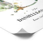 Poster Lettre D Nouveau bébé Monogramme Naissance Imprime (Coin)