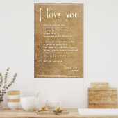 Poster Lettre d'amour (Cuisine)