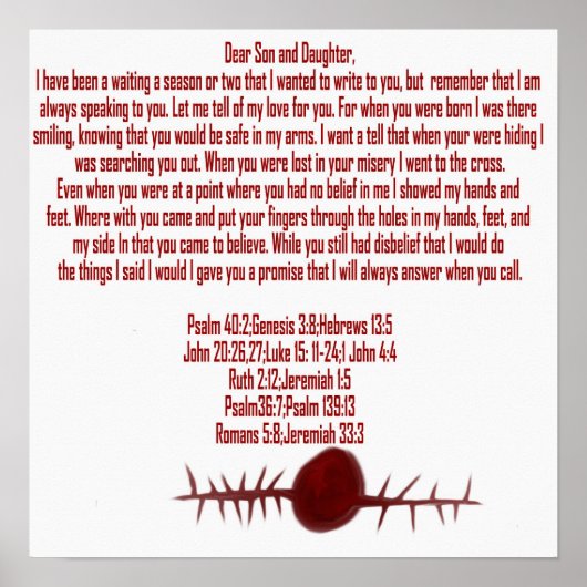 Poster Lettre d'amour de Jésus (Devant)