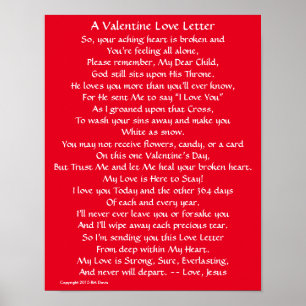 Poster Lettre d'amour de Valentine