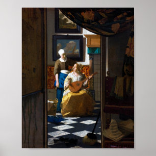 Poster Lettre d'amour, Johannes Vermeer