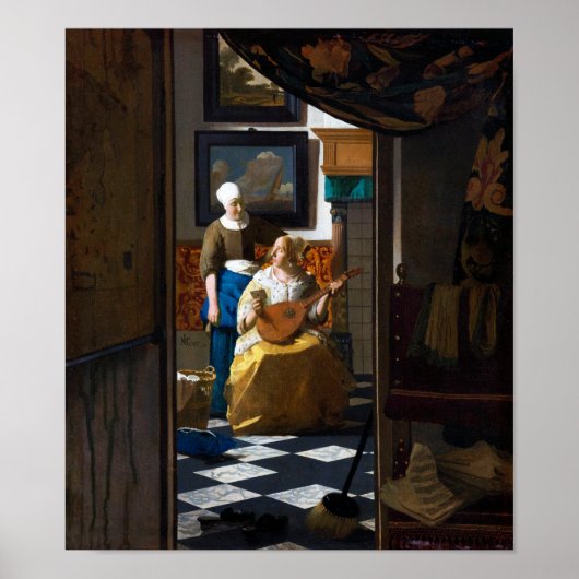 Poster Lettre d'amour, Johannes Vermeer (Devant)