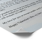 Poster Lettre d'amour pour Valentine (Coin)