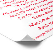 Poster Lettre d'amour Valentine (Coin)