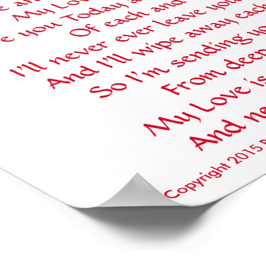 Poster Lettre d'amour Valentine (Coin)