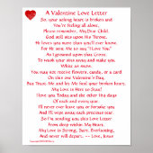 Poster Lettre d'amour Valentine (Devant)