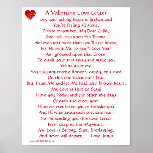 Poster Lettre d'amour Valentine