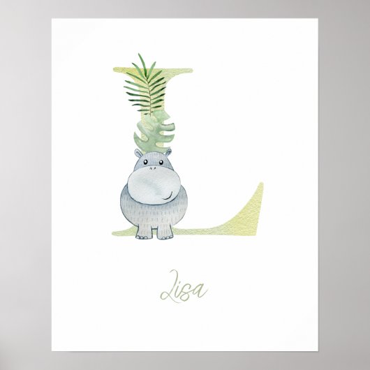 Poster Lettre d'aquarelle L (Devant)