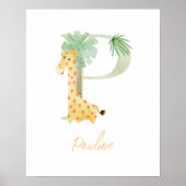 Poster Lettre d'aquarelle P (Devant)