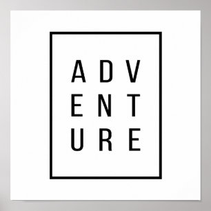 Poster Lettre d'Aventure - Citation Minimaliste Moderne