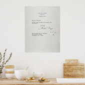 Poster Lettre de démission du Président Richard M. Nixon (Cuisine)