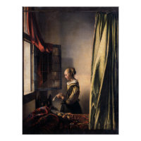 Lettre de lecture Vermeer Girl à Open Window Gloss