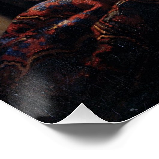 Poster Lettre de lecture Vermeer Girl à Open Window Gloss (Coin)