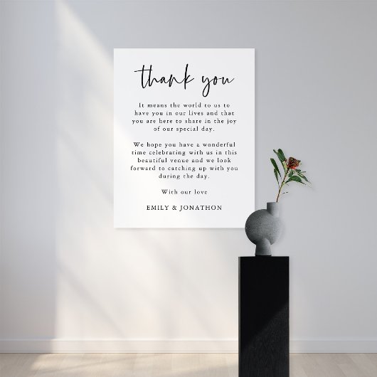 Poster Lettre de Merci de script minimal aux clients Mari