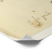 Poster Lettre de Mozart à un franc-maçon, janvier 1786 (Coin)