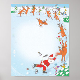 Poster Lettre de Père Noël (blanc pour que vous écriviez)