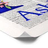 Poster Lettre de personnalisation A noms Ashley (Coin)