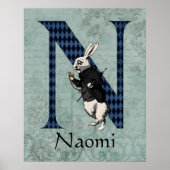 Poster LETTRE DE ROBE BLANCHE N POSTE WONderland (Devant)