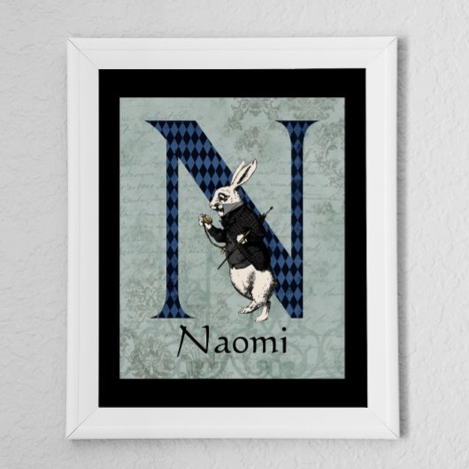 Poster LETTRE DE ROBE BLANCHE N POSTE WONderland