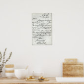 Poster Lettre de William IV à Lady Nelson (Cuisine)