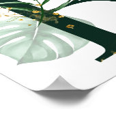 Poster Lettre décorative B avec feuilles tropicaux (Coin)