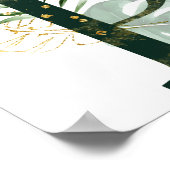 Poster Lettre décorative P avec feuilles tropicaux (Coin)