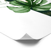 Poster Lettre décorative T avec feuilles tropicaux (Coin)